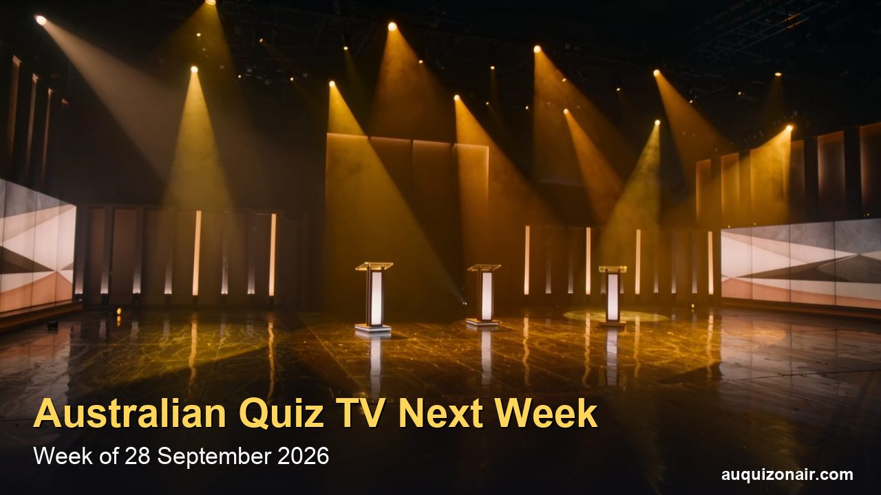 Australian Quiz TV Next Week (28 September–4 October, 2026): Just Two New Chase Nights